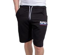 Cuba10 NASA - Pantaloncini Uomo Cotone Leggeri per Boxe, Running, Calcio, Tennis e Palestra - Bermuda Sportivi Estivi NBR03 (XL, Nero)