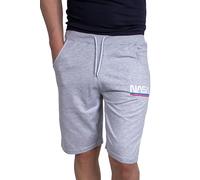 Cuba10 NASA - Pantaloncini Uomo Cotone Leggeri per Boxe, Running, Calcio, Tennis e Palestra - Bermuda Sportivi Estivi NBR03 (M, Grigio)