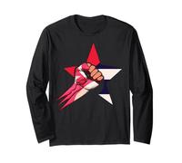 Cuban Boxing Star Power Fist Symbol Maglia a Manica