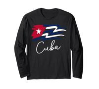 Cuban Flag Cuba Miami Spanish Cuban Roots T-Shirt Maglia a Manica