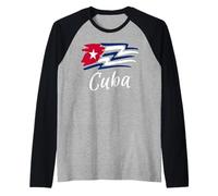 Cuban Flag Cuba Miami Spanish Cuban Roots T-Shirt Maglia con Maniche Raglan