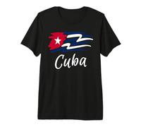 Cuban Flag Cuba Miami Spanish Cuban Roots T-Shirt Maglietta Premium