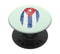 Cuban Flag Cuba Miami Spanish Cuban Roots T-Shirt PopSockets PopGrip Adesivo