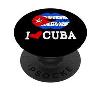 Cuban Flag Cuba Miami Spanish Cuban Roots T-Shirt PopSockets PopGrip Adesivo