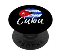 Cuban Flag Cuba Miami Spanish Cuban Roots T-Shirt PopSockets PopGrip Adesivo
