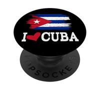 Cuban Flag Cuba T-Shirt Miami Spanish Cuban PopSockets PopGrip Adesivo