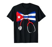 Cuban Nurse Pride Cuba Flag RN Heartbeat Hero Maglietta