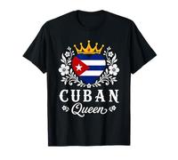 Cuban Queen Cuba Flag Proud Cuban Woman Maglietta