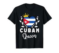 Cuban Queen Cuba Flag Proud Cuban Woman Maglietta