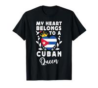 Cuban Queen Cuban Wife Girlfriend Cuba Flag Maglietta