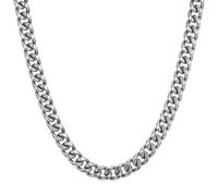 Cubana Collana 9mm Acciaio Inossidabile Argento Catena 65cm Uomo Donna