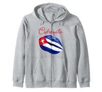 Cubanita Lips Formed by The Cuban Flag Design Felpa con Cappuccio