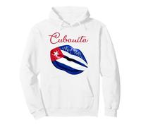 Cubanita Lips Formed by The Cuban Flag Design Felpa con Cappuccio