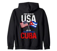 Cubano Americano La mia Storia Iniziata A Cuba Pride Vintage Felpa con Cappuccio
