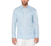 Cubavera 100% Linen Four-Pocket Long Sleeve Button-Down Guayabera Shirt (Available in Big & Tall) Camicia, Blu Cashmere, 3XL Uomo