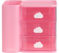 Cubby - Organizer Scrivania 3 Cassetti, Mini Cassettiera Portaoggetti, Porta Min