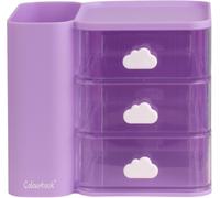 Cubby - Organizer Scrivania 3 Cassetti, Mini Cassettiera Portaoggetti, Porta Min