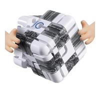 Cube di labirinto con palline 3D: giocattolo per l'apprendimento precoce, gioco di attività, interattiva per lo sviluppo delle abilità, allenamento di coordinazione E