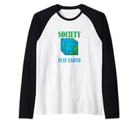 Cube Earth Society Flat Earth Planet è Solo Uno Stupido Amante dello Spazio Maglia con Maniche Raglan