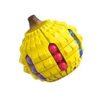 Cube Fidget Toy, Rotating Bean Puzzle, Durian Shape Gadget, Yellow, Green, Smooth Handheld Movement, Compact Stress Design, Ideal for Child Youth Men Women Travel Recess Family Interaction