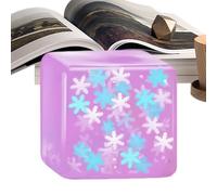 Cube Fidget Toys, Glow Soft Square Stress Ball, Snowflake Pattern Design for Fun Play, Elastic Squeeze Material, Sensory Fidget Toy, Relaxation Accessory for Kids Teens Office Classroom Use