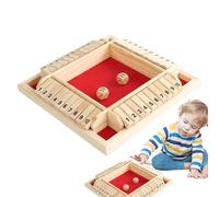 Cube Game "Shut the Box" -Math Board Game realizzato in legno per bambini e adulti, gioco di strategia per 2-4 giocatori | Giochi esperti per tutta la famiglia per a casa, in classe, feste e pub