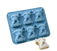 Cube Ice Mold - 15cm 6-Cavity Silicone Ice Tray Easy Release Reusable, Funny Baking Mold Mould Random Design For Freezer, Cocktail Bourbon Candy Chocolate Jelly Dessert