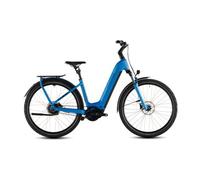 Cube kathmandu hybrid comfort pro 800 bicicletta elettrica da trekking con accesso facilitato enviolo trekking belt 800 wh 700 mm blu azzurro 2026