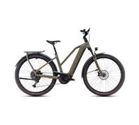 Cube kathmandu hybrid pro 800 trapezio bicicletta elettrica ibrida shimano cues 11s 800 wh 700 mm dusty olive green 2025