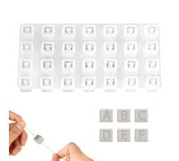 Cube Letter Beads Kit - Alfabeto Beads Spacer, Cube Resin Jewelry Mold | Creative Jewelry Making Mould For Creating Letter Bead To String Into Beautiful Jewelryy Pieces
