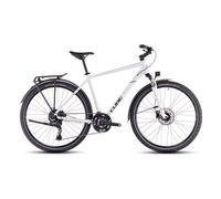 Cube nature pro allroad bicicletta ibrida shimano cues 10s 700 mm cotone bianco grigio 2025