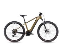 Cube reaction hybrid performance 625 mtb hardtail elettrica shimano cues 9s 625 wh 29 gold lime 2025