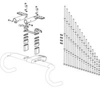 Cube Set di staffe per l'attacco del manubrio Litening Aero