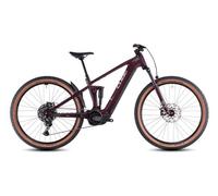 Cube stereo hybrid one22 pro 800 electric full suspension mtb shimano cues 10s 800 wh 27 5 amarone red 2025