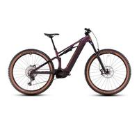 Cube stereo hybrid one44 hpc slx 800 electric full suspension mtb shimano deore xt 12s 800 wh 29 molotov purple green 2025