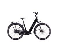 Cube supreme hybrid comfort pro 500 easy entry electric city bike enviolo city 500 wh 700 mm nero grigio lunare 2025