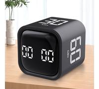 Cube Timer, timer di rotazione, 5/10/30/60 minuti e conto alla rovescia personalizzato, timer di produttività, pausa e riprendi, silenzioso, vibrazione e allarme sonoro regolabile per attività,