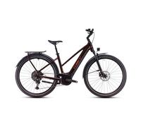 Cube touring hybrid pro 625 trapezio bicicletta elettrica ibrida shimano cues 11s 625 wh 700 mm cannella marrone arancione 2025