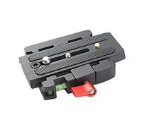 CubePlug Ander Oplate - Adattatore a sgancio rapido per treppiede, con piastra e clip rapidi, compatibile con teste Manfrotto 501, 500Ah, 701HDV, 503HDV, Q5 e modelli invertiti