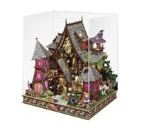 Cubertime Kit di modellini in legno con castello fantasy, puzzle 3D magico fai da te con luci e dettagli, regalo per gli amanti delle fiabe e gli appassionati di decorazioni per la casa (400+pz