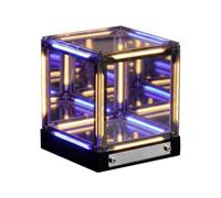 Cubertime Lampada da scrivania 4D Creative Abyss da gioco, illuminazione ambientale a LED per casa, ufficio, configurazione PC e camera da letto, regalo tecnico per adulti e ragazzi (viola aurora)