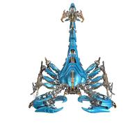 Cubertime Scorpione Blue Bolt 3D Full Metal Mechanical War Scorpion Model Kit, Cyber-Industrial da collezione con giunti mobili per hobbisti e appassionati di fantascienza (1073 pezzi, blu)