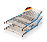 CubeSleep 2 reti a doghe Pure Eco KF a 7 zone, 90 x 200 cm, testiera regolabile, Made in Germany, certificata GS, sicurezza testata (confezione doppia 90 x 200 cm)