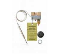 CubetasGastronorm Termostato sicurezza friggitrice 240° capillare 1000 mm con riarme 16 A capillare 1000 mm protezione surriscaldamento precisione alta resistenza friggitrici industriali e domestiche