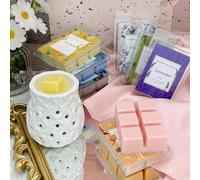 Cubetti di cera profumata, cubetti di cera a lunga durata e forte profumo, cubetti di cera di soia per scaldacera, set di cera da fondere, rosa, mela, gelsomino, vaniglia, bergamotto, lavanda, fico, c