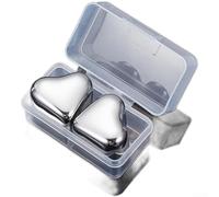 Cubetti di ghiaccio a forma di cuore in acciaio inossidabile con specchio liscio per un maggiore fascino visivo e una manutenzione senza sforzo (F)