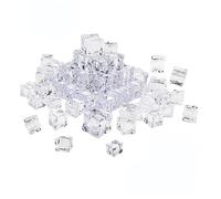 Cubetti di Ghiaccio Artificiale 48 Pezzi in Plastico Trasparente | Aspetto Realistico e Molto Trasparente, Riflette la Luce del Sole, per Shower ed Eventi Stagionali