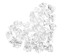 Cubetti di Ghiaccio Finto 100 Pezzi in Plastico, Cubo Realistico | Alta Trasparenza e Tocco Realistico, Riutilizzabili, per Decorazioni Outdoor e Matrimoni