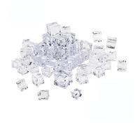 Cubetti di Ghiaccio Finto Acrilico Trasparente 48 Pezzi per Foto | Aspetto Realistico, Brillante alla Luce, Forma Leggermente Irregolare, per Eventi Stagionali e Vetrine