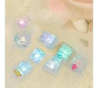 Cubetti di ghiaccio luminosi - 1,06 x 1,06 pollici PP LED | Cubetti di ghiaccio lampeggianti riutilizzabili impermeabili con luci multicolori | Cubetti di ghiaccio per feste - bar, matrimonio